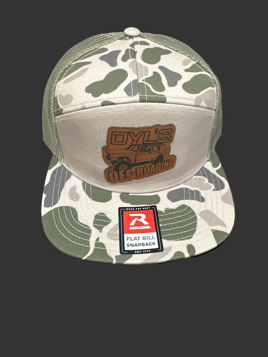 Off the grid camo -                                     Marsh Duck Camo/loden -                    Richardson Flat bill