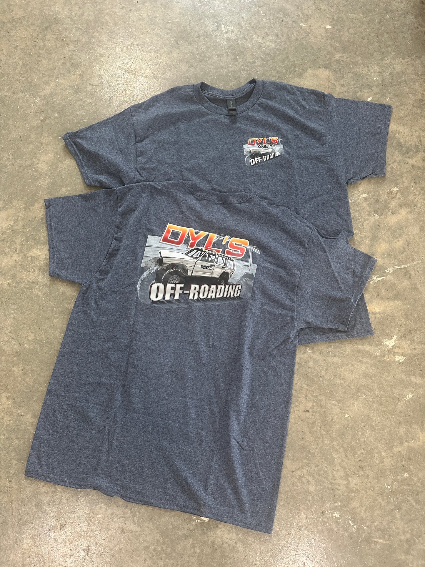 From trail dust to town lights - Dyl's Off-Road. Wear this Navy Heather anywhere!